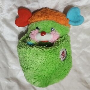 Popples vintage green plush toy, original 80s